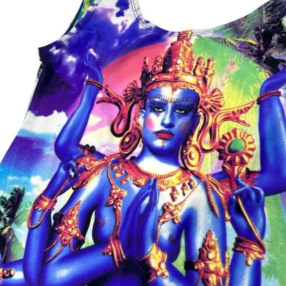 Jean Paul GAULTIER Vintage Logo Swimwear #M One-piece Nylon Multicolor [101732] - Picture 4 of 7